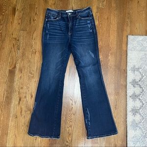 KanCan ellie high rise flare dark